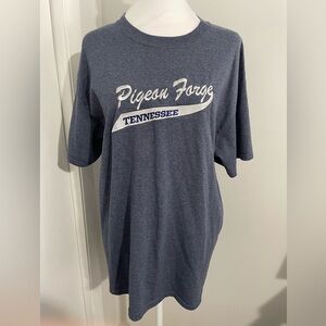 PIGEON FORGE TENNESSEE Unisex Men T-Shirt Tee Blue Embroidered Large